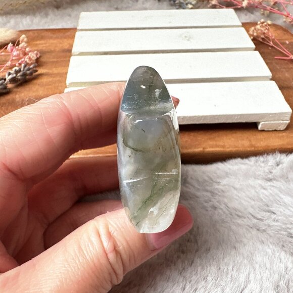 Beautiful Small Moss Agate Star - Picture 4 of 6